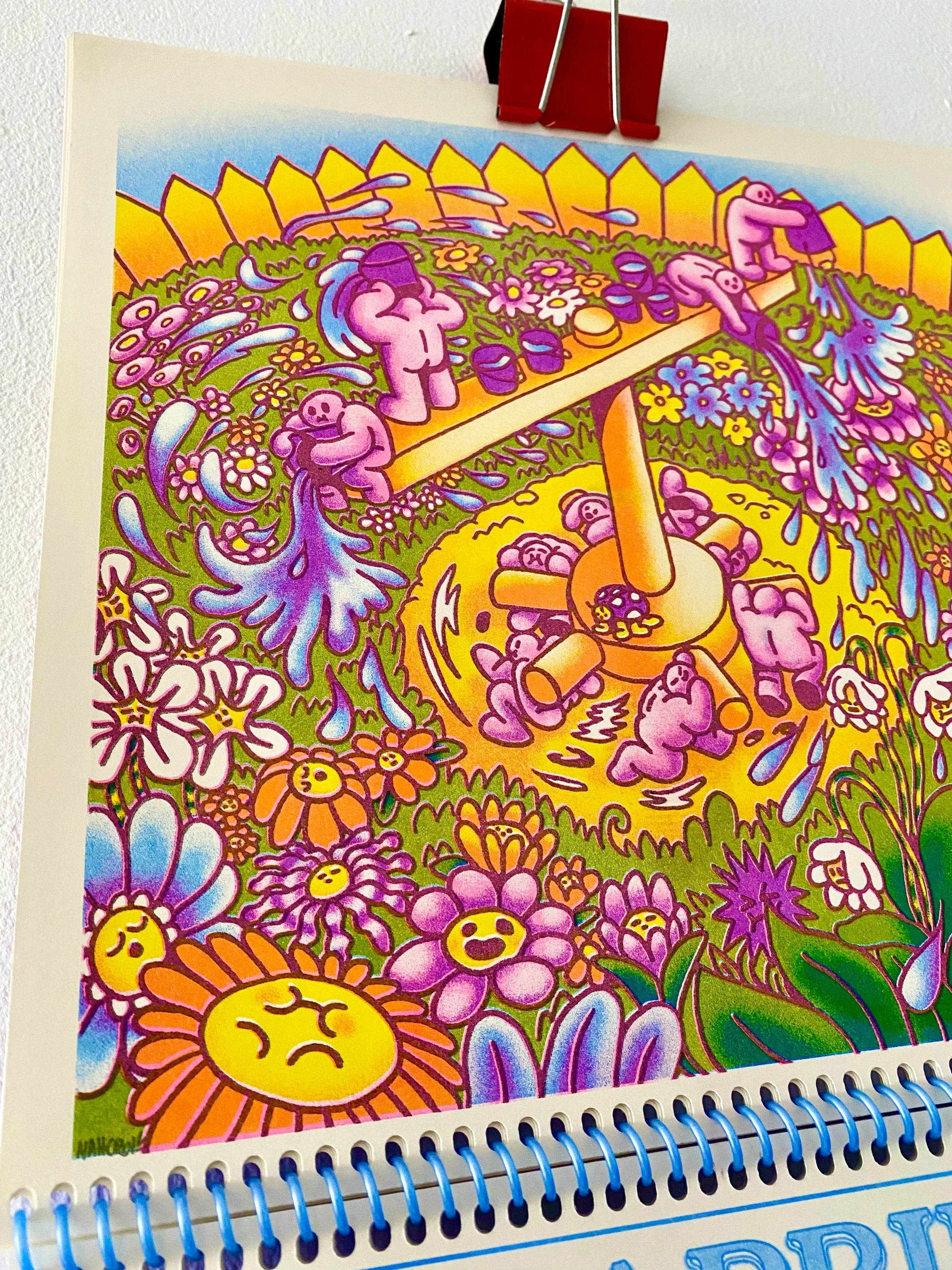 PET Riso 2026 Calendar - April Illustration — Nahcroll